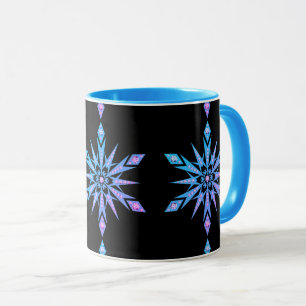 Snowflake, 2000-talets svarta lila, blått diamant mugg