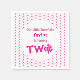 Snowflake 2:a födelsedag pappersservett