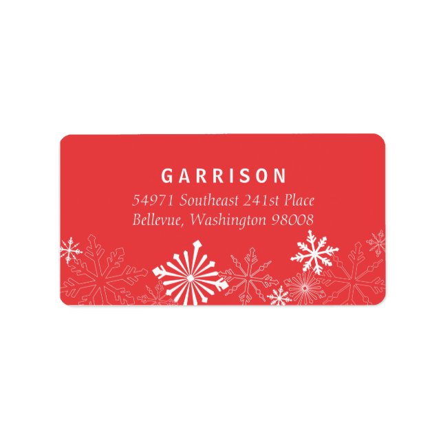 Snowflake-adressetikett Adressetikett (Framsidan)