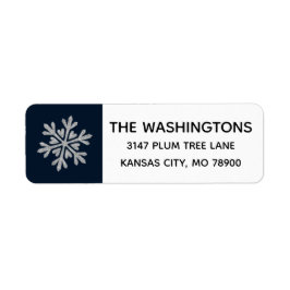 Snowflake-adressetikett Returadress Etikett