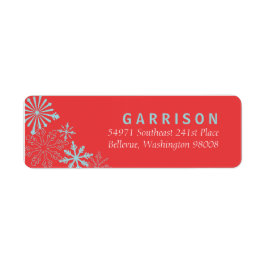 Snowflake-adressetikett Returadress Etikett