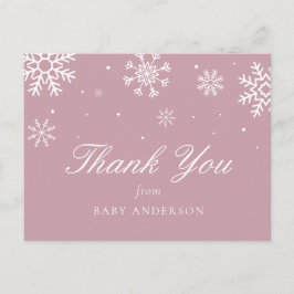 Snowflake Baby Det är Kall utanför Tack Vykort