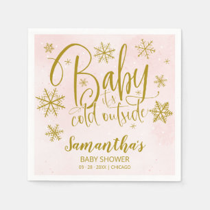 Snowflake Baby Det är Kallet utanför Flickans baby Pappersservett