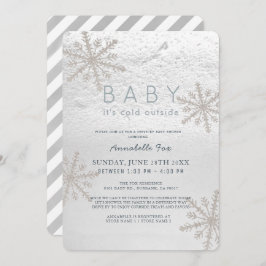 Snowflake Baby Kallet Drive by Baby Shower Inbjudningar
