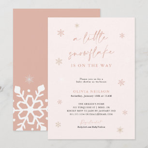 Snowflake Baby Shower Boho Winter Wonderland Inbjudningar