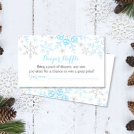 Snowflake Baby Shower Diaper Raffle Biljett Tilläggskort