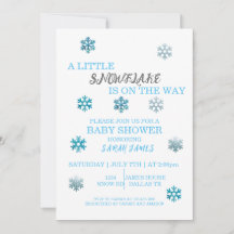 Snowflake Baby Shower-inbjudan