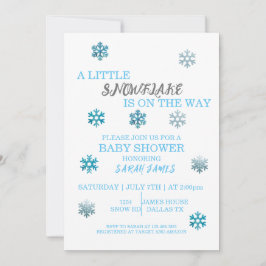 Snowflake Baby Shower-inbjudan Inbjudningar