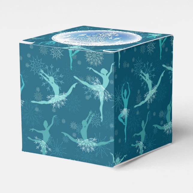Snowflake Ballet Favor Box Presentaskar (Framsidan Sidan)
