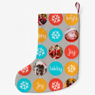 Snowflake bauble mönster, fotoutställning vid jul liten julstrumpa