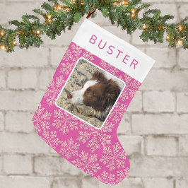 Snowflake Berry Bling Simple Cute Kid eller Pet Ph Stor Julstrumpa