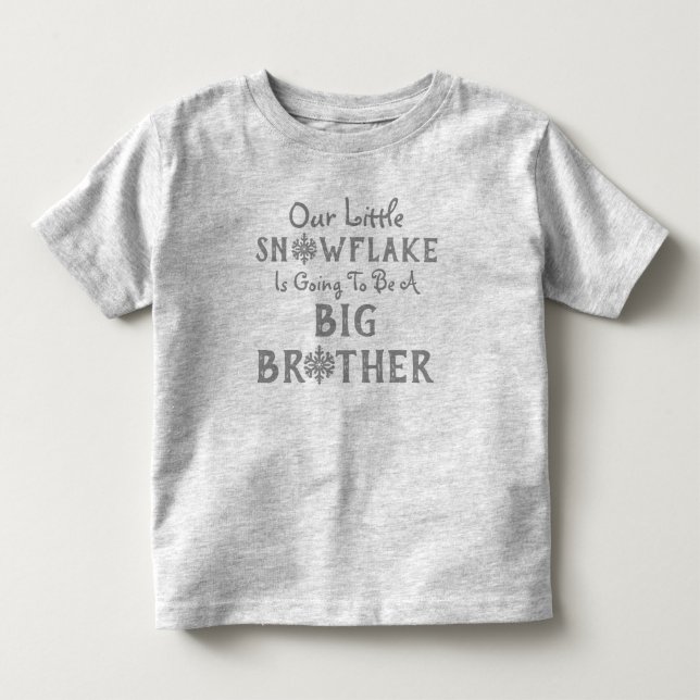 Snowflake Big Brother Småbarn T-shirt (Framsida)