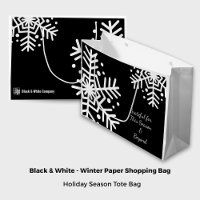 Snowflake Black & White Motto Company Logotyp Namn