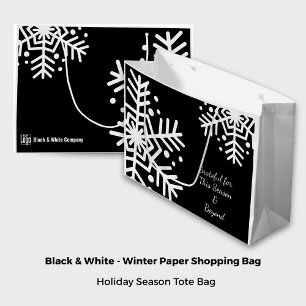 Snowflake Black & White Motto Company Logotyp Namn