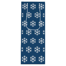 Snowflake Blue jul Vin Gift Bag