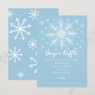 Snowflake Boys Baby Shower Raffle Biljett Inbjudningar