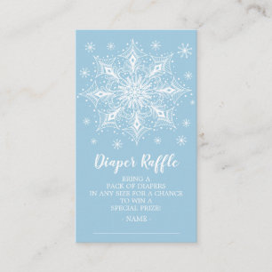 Snowflake Boys Baby Shower Raffle Biljett Tilläggskort