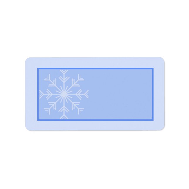 Snowflake Bröllop, Adress Adressetikett (Framsidan)