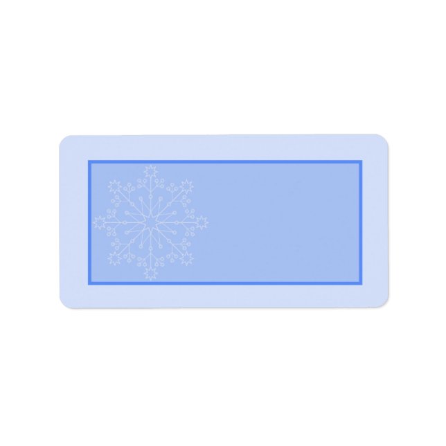 Snowflake Bröllop, Adress Adressetikett (Framsidan)