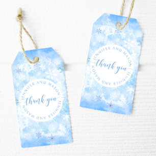 Snowflake bröllop bride groom monogram presentetikett