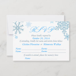 Snowflake Bröllop OSA Card (Malibu Silver) Kort