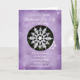 Snowflake Brother Wife jul Helgkort
