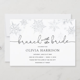 Snowflake Brunch med Bride Shower Inbjudningar
