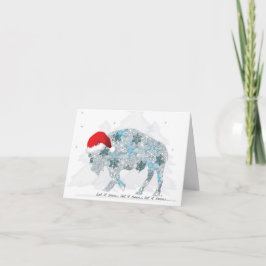 Snowflake Buffalo Helgkort