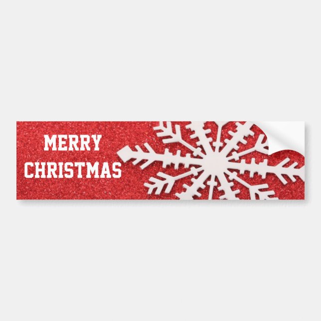 Snowflake Bumper Sticker Bildekal (Framsidan)