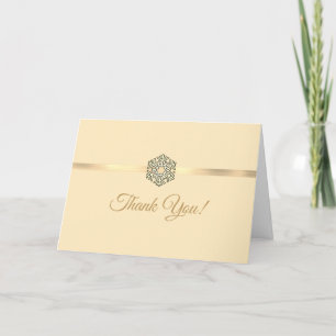 Snowflake, Business Promo Logotyp, Creme, Guld Ran Tack Kort