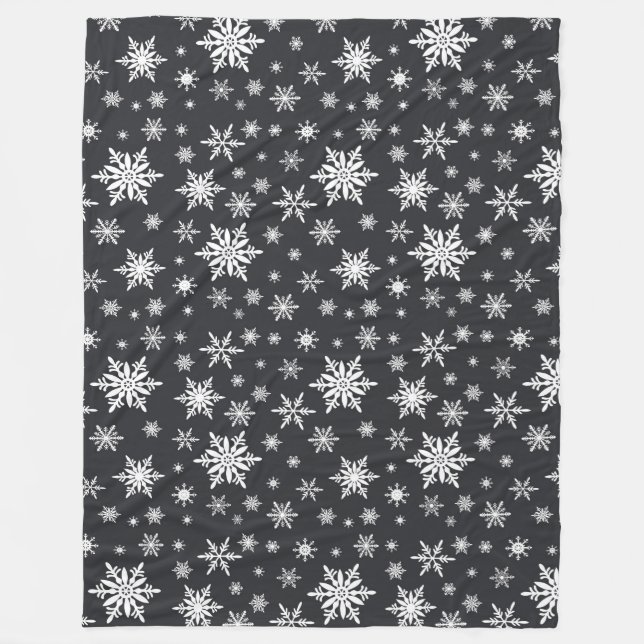 Snowflake chalkboard art fleece filt (Framsidan)