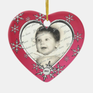 Snowflake Charm Ram Julgransprydnad Keramik