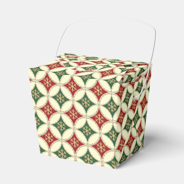Snowflake Circles-3-PARTY FAVOR BOX, ut Presentaskar (Framsidan Sidan)