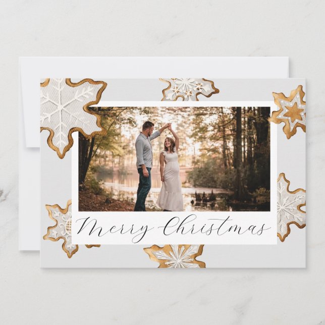 Snowflake Cookie-julkort Julkort (Framsida)