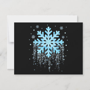 Snowflake Costume Winter-julmatchning Magnetisk Inbjudningskort