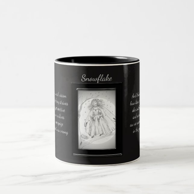 Snowflake Crystal Fairy Två-Tonad Mugg (Center)