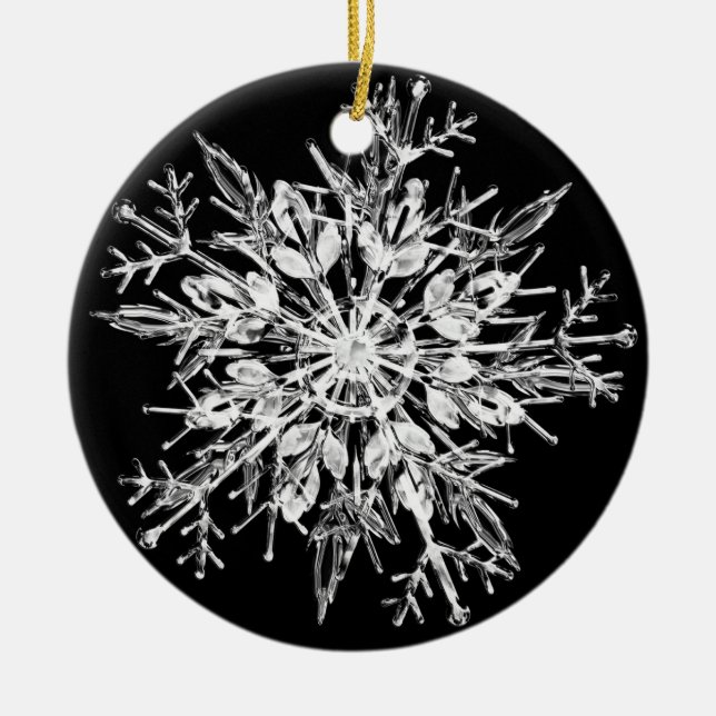 Snowflake Crystal Julgransprydnad Keramik (Framsidan)