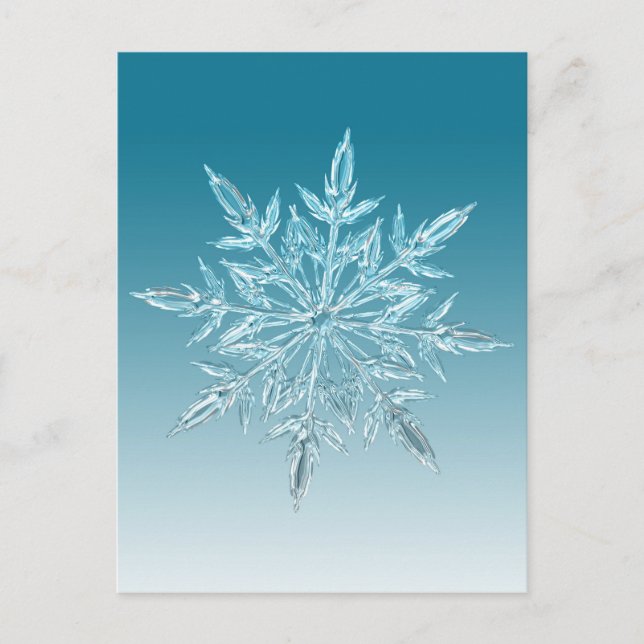 Snowflake Crystal Vykort (Framsida)