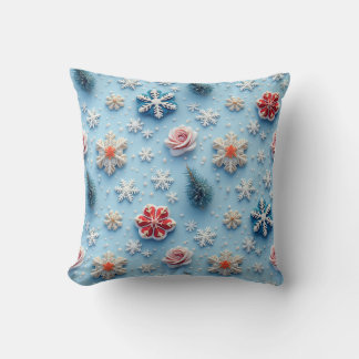 snowflake cushion kudde