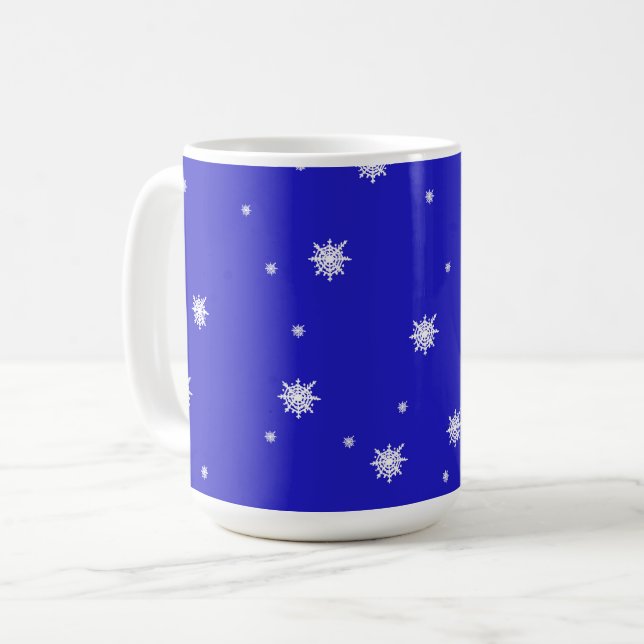 Snowflake Dance Mönster Kaffemugg (Framsida vänster)