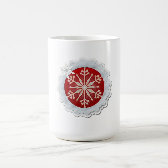 Snowflake Design Anpassade jul Kaffemugg (Center)