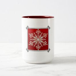 Snowflake Design Anpassade jul Två-Tonad Mugg