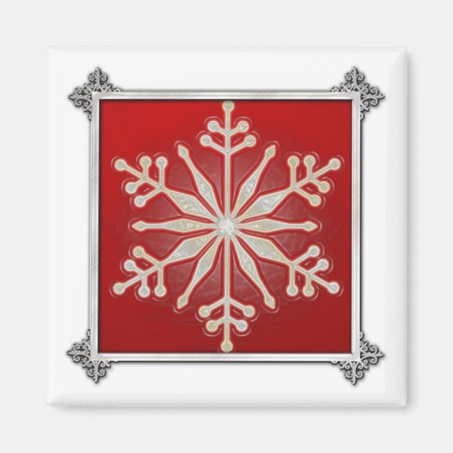Snowflake Design jul Magnet (Framsidan)