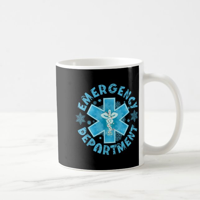 Snowflake Emergency Department Winter Er Ed Nurse  Kaffemugg (Höger)