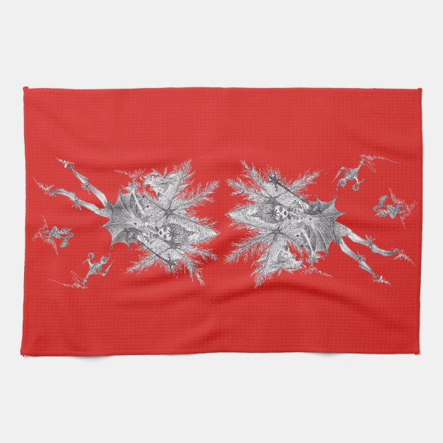Snowflake Fairy Kitchen Towel Kökshandduk (Horisontell)
