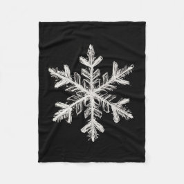 Snowflake fleece blanket