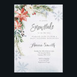 Snowflake Flower Winter är på väg att duscha barn Inbjudningar<br><div class="desc">Inbjudan till Winter Snöflingor Baby Shower.
Formuleringen kan ändras till vilken tillfälle som helst,  till exempel bröllop,  pardusch,  möhippa osv.</div>