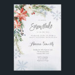 Snowflake Flower Winter är på väg att duscha barn Inbjudningar<br><div class="desc">Inbjudan till Winter Snöflingor Baby Shower.
Formuleringen kan ändras till vilken tillfälle som helst,  till exempel bröllop,  pardusch,  möhippa osv.</div>