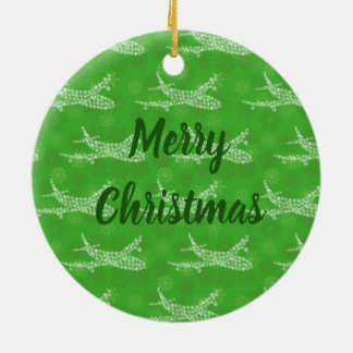 Snowflake-flygplan Julgransprydnad Keramik