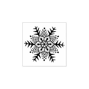 Snowflake för Folk konst Stämpel